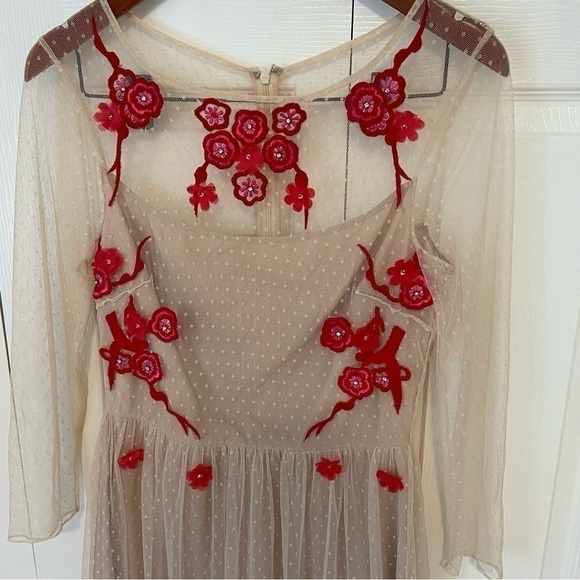 Alice By Temperley Nude Embellished Embroidery Dress - Picture 4 of 16